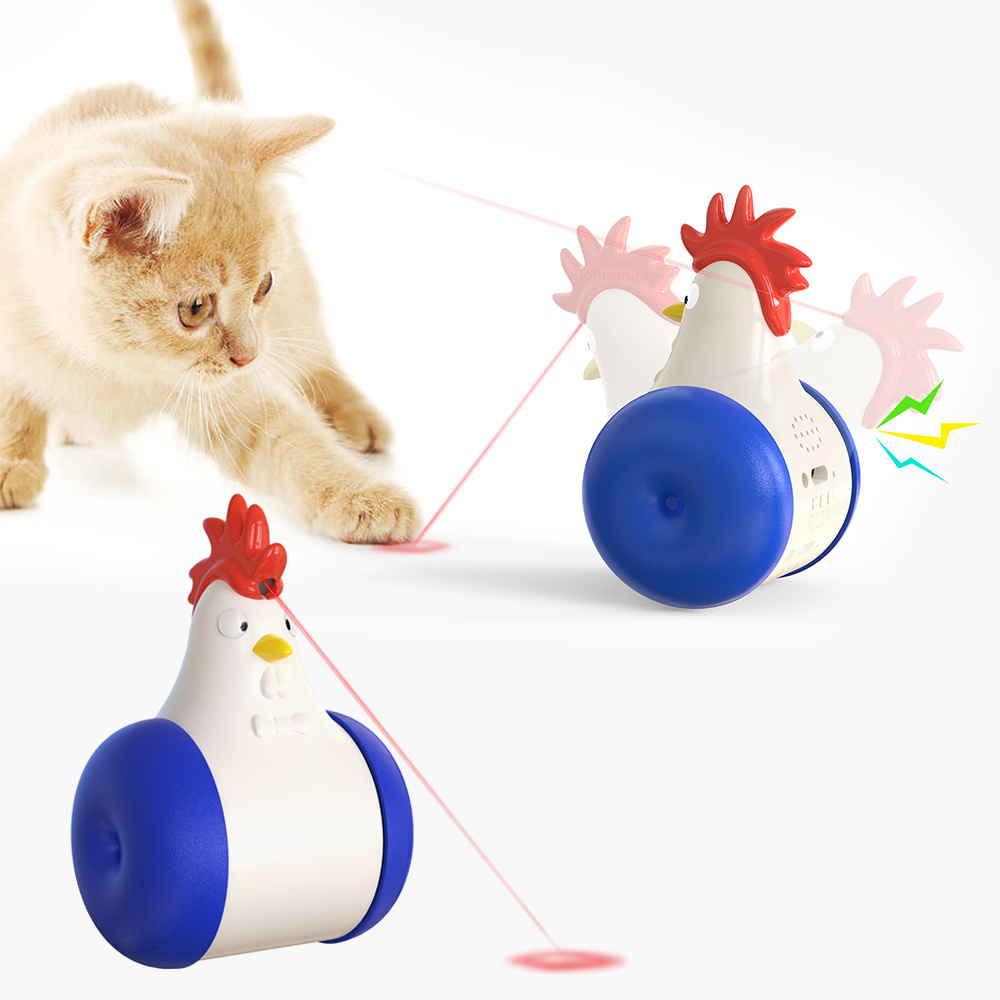 Tumbler Swing Toys for Cats Kitten Interactive Balance Car Cat Chasing Toy With Catnip Funny Pet Products