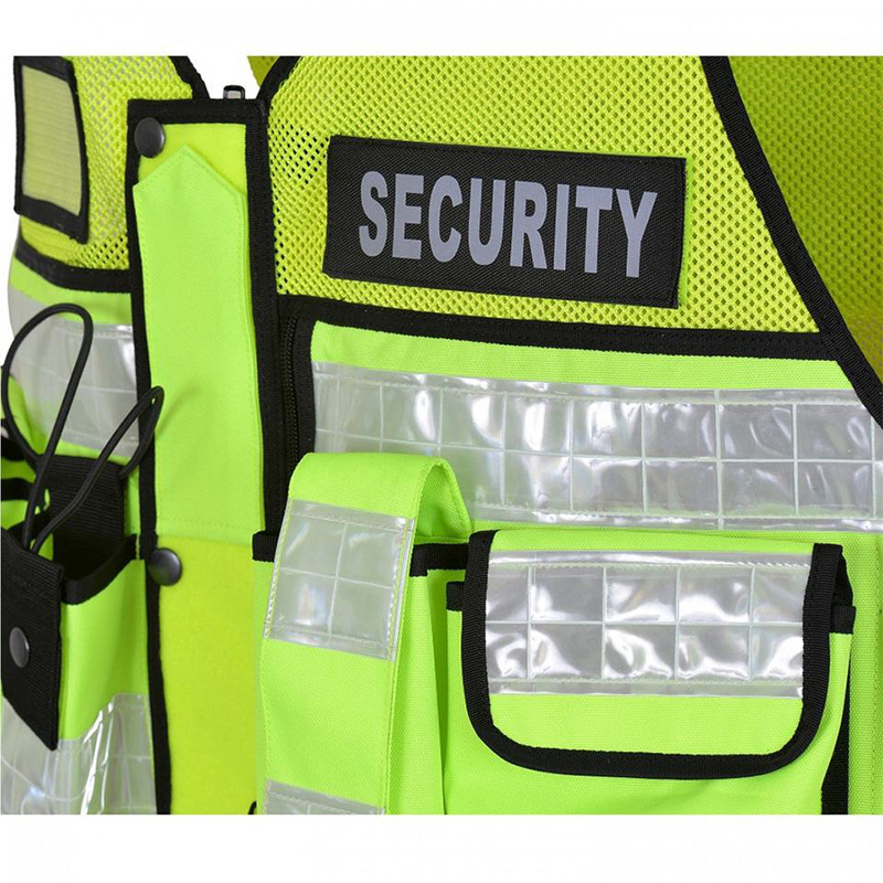 High Quality High Visibility Security Uniform Multiple Storage Pockets safety vest Law Enforcement Universal  Security Vest