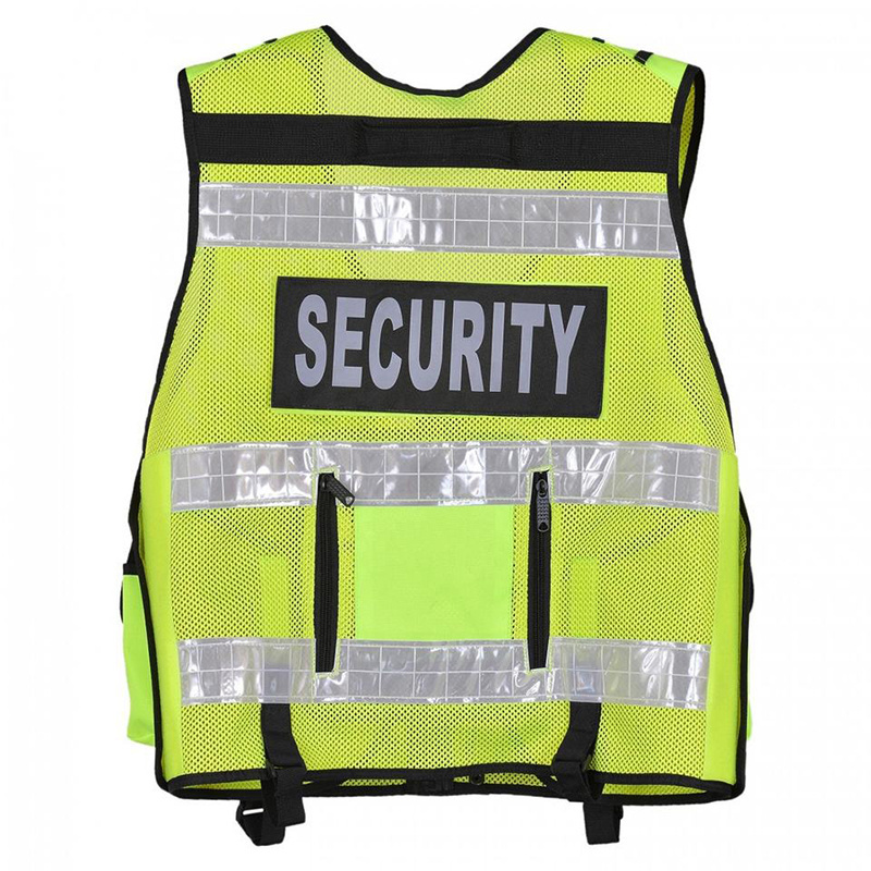 High Quality High Visibility Security Uniform Multiple Storage Pockets safety vest Law Enforcement Universal  Security Vest