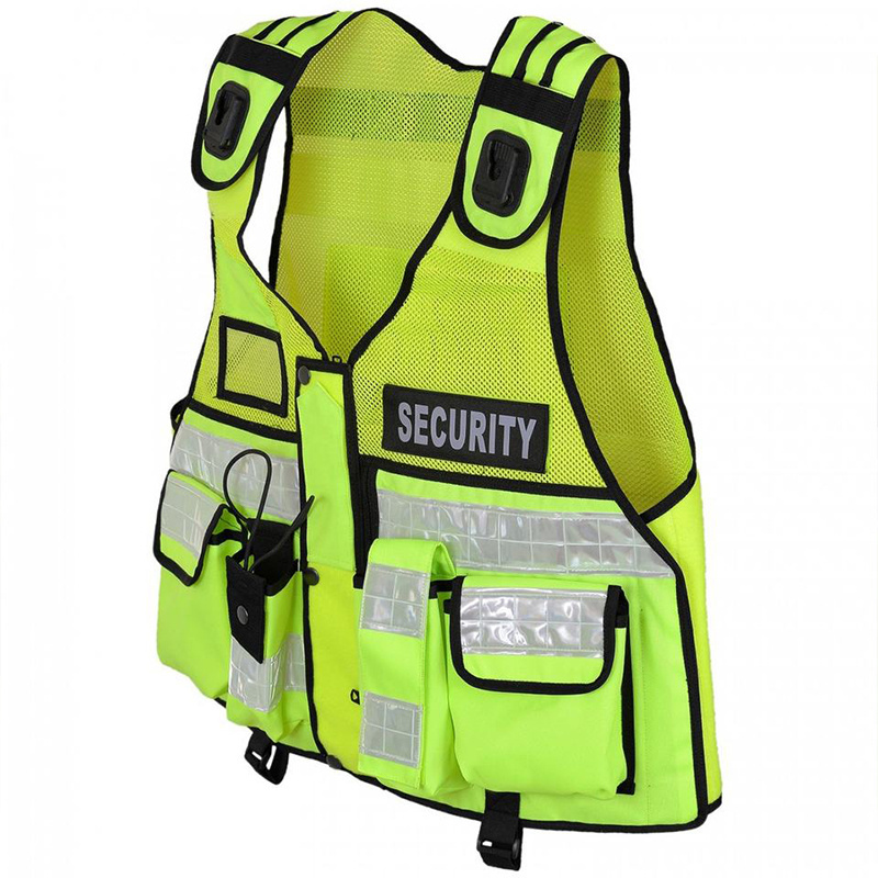 Customize Adjustable Oxford Cloth Reflective Law Enforcement Universal Vest Shoulder Security Patrol Clothing Safety Vest