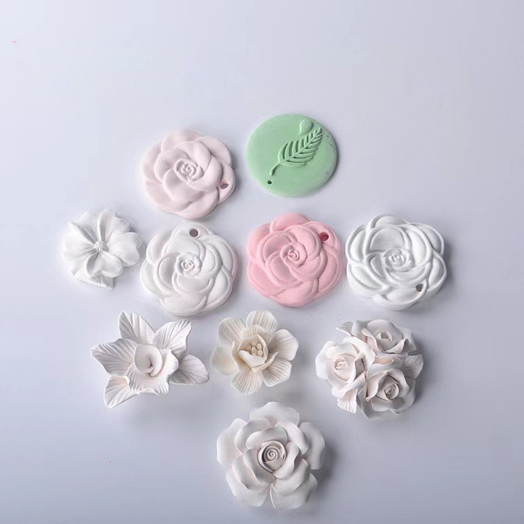 Hanging Scented Flower Car Aroma Diffuser Gypsum Ornaments Air Freshener Scented Gypsum Diffuser