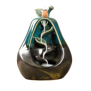 Fanny Available Hand Made Creative Pear Shape Porcelain Incense Holder For Incense Cones Sticks