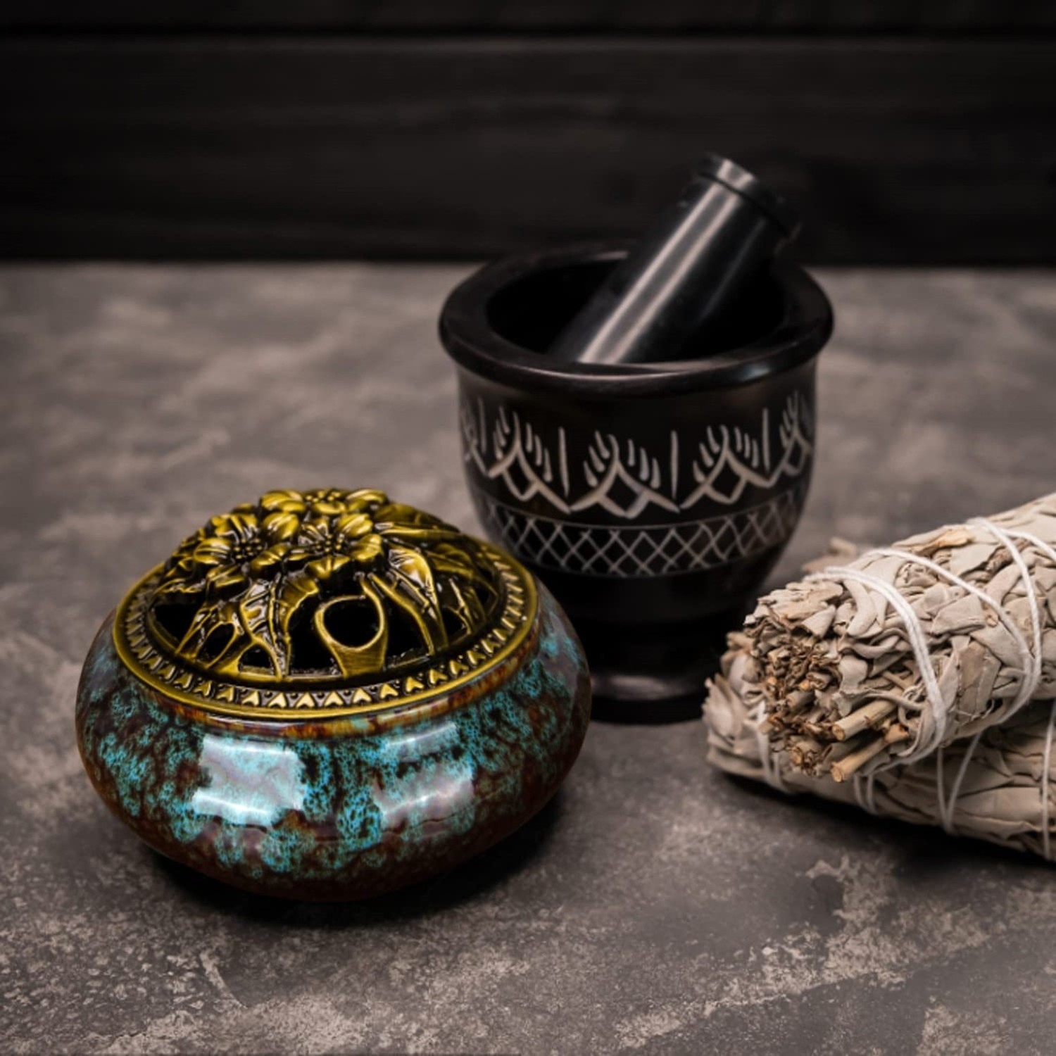 Incense Burner Lotus Incense Holder for Sticks or Cone Coil Incense Burner for Charcoal Disc Sage Cones and Palo Santo