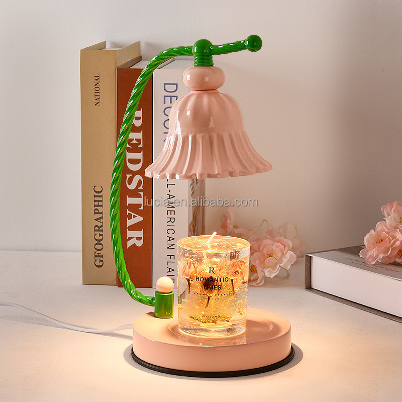 New Fragrance Electric Wax Warmer Lamp Lovely Pink Candle Warmer Lamp with Dimmer for Home