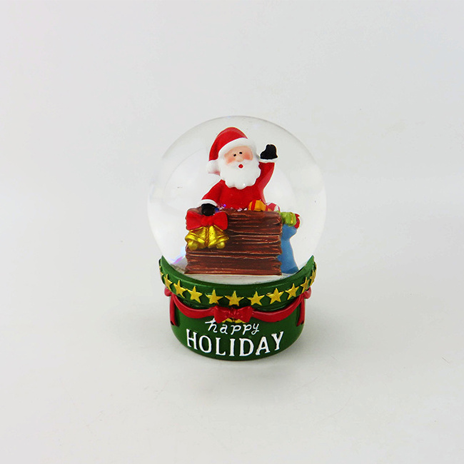 Custom personalized souvenir gift christmas glass dome snowglobe polyresin snow globe with city building