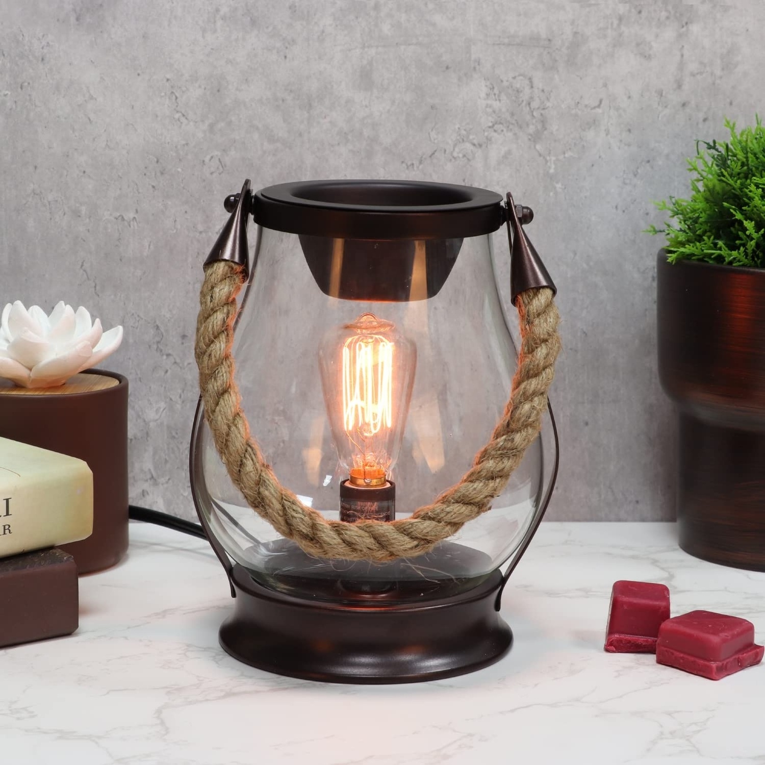 Hot Sale Electric Metal Lamp Shape Scented Candle Tart Wax Warmer Wax Melter For Home Fragrance Night Light