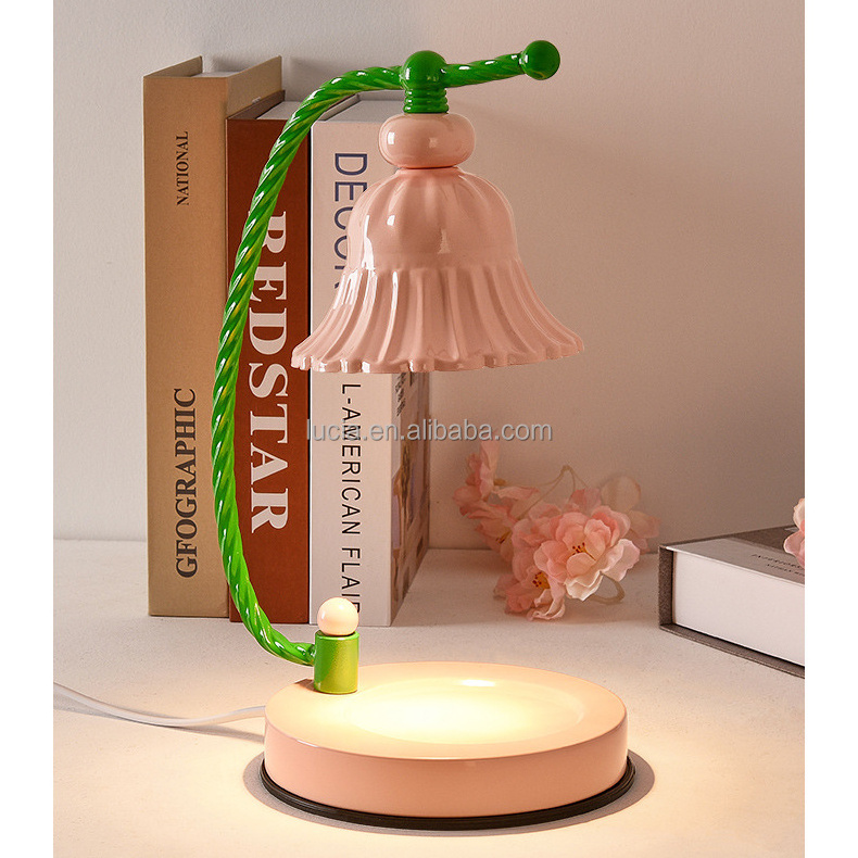 New Fragrance Electric Wax Warmer Lamp Lovely Pink Candle Warmer Lamp with Dimmer for Home