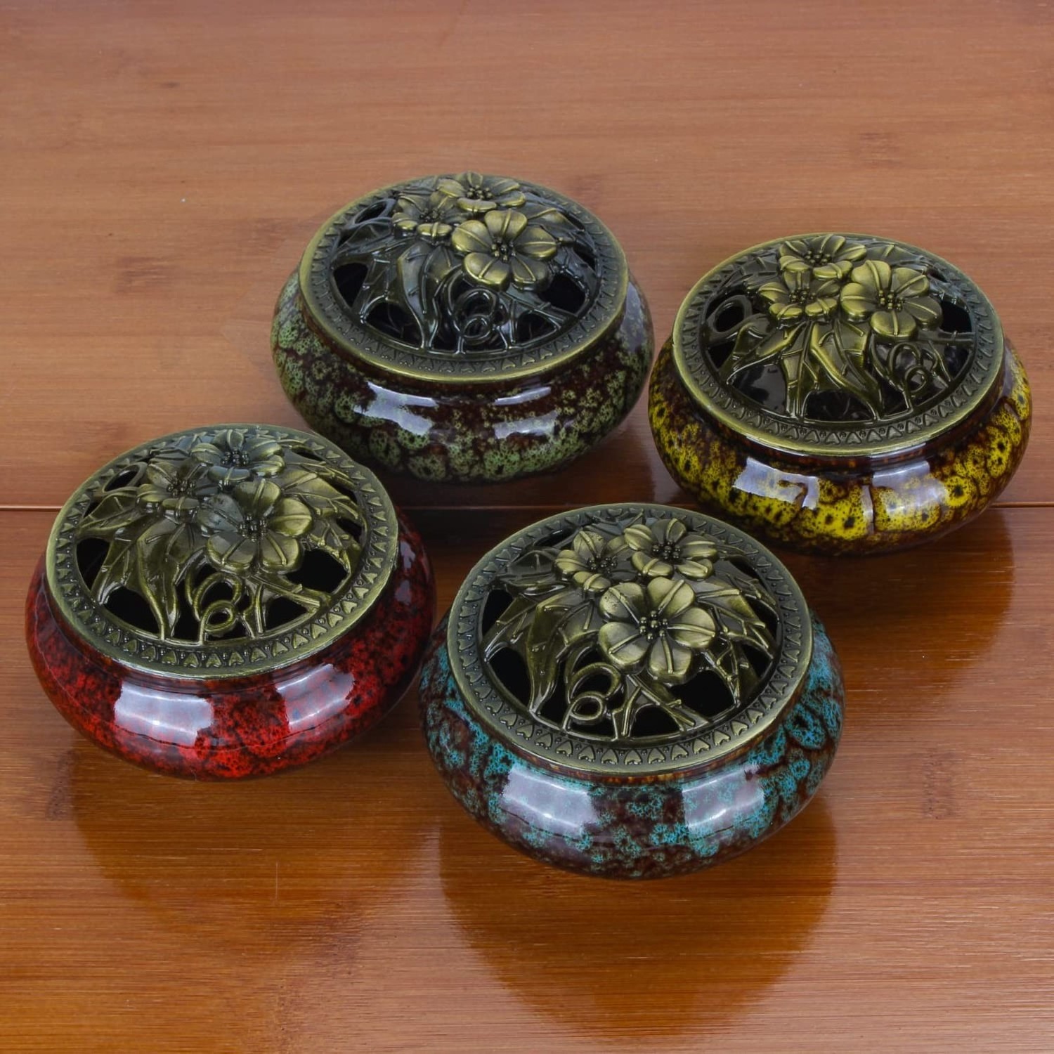 Incense Burner Lotus Incense Holder for Sticks or Cone Coil Incense Burner for Charcoal Disc Sage Cones and Palo Santo