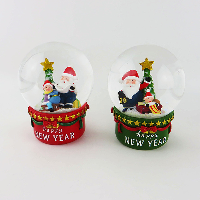 Custom personalized souvenir gift christmas glass dome snowglobe polyresin snow globe with city building