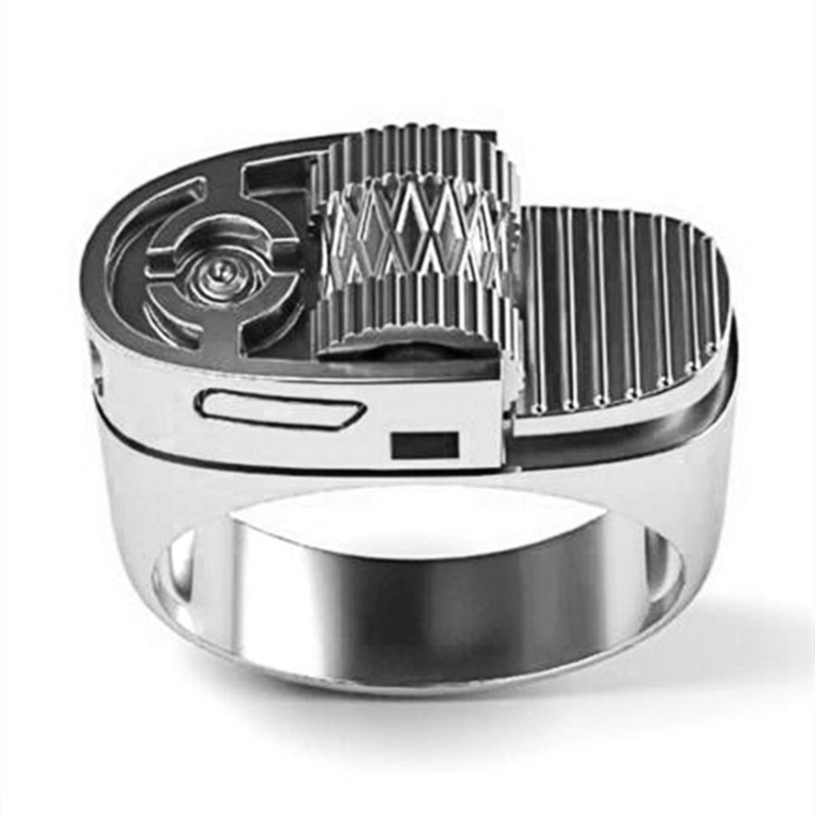 Free sample European And American The New Hot Jewelry Men's Titanium Steel Lighter Rings