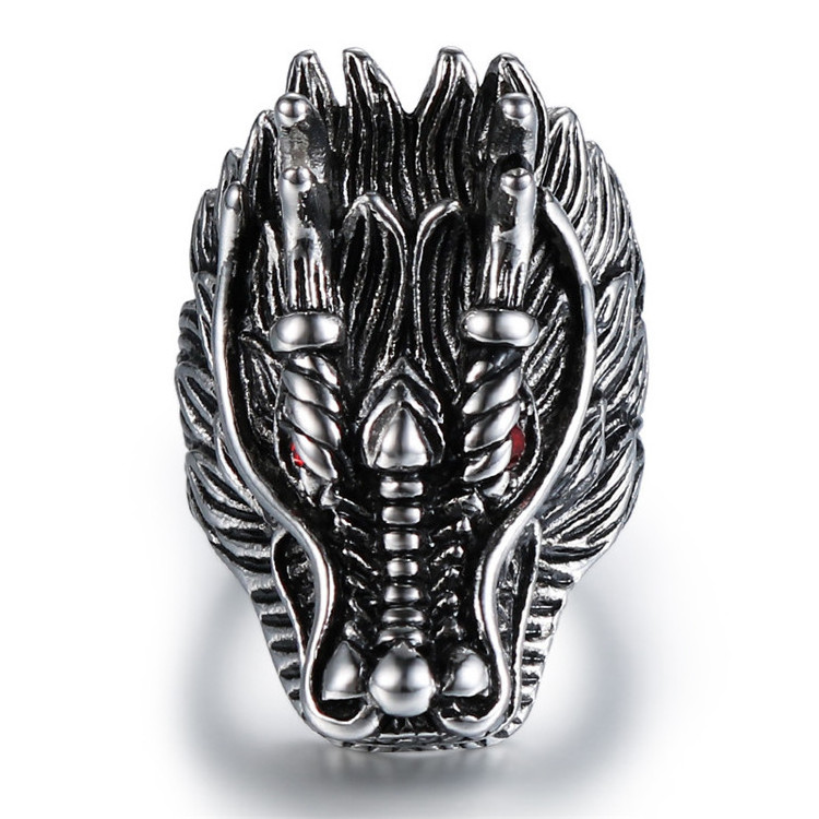 wholesale custom fidget tungsten black diamond ring turtle dragon head ball ring band muslim ring men