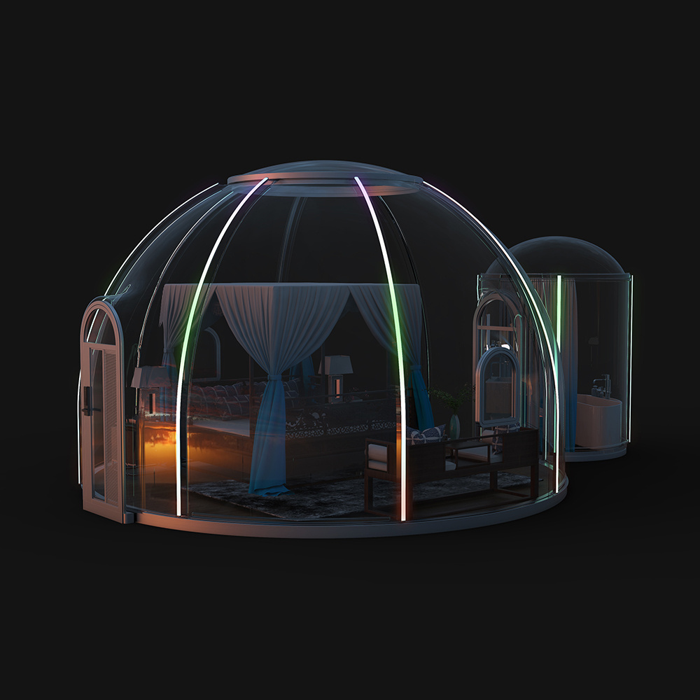 Luxury modular prefab house dome transparent tent