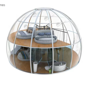 High Strength PC 4 Seasons Hotel  clear domes Glamping Pod clear Dome Tent Luxury with Bathroom