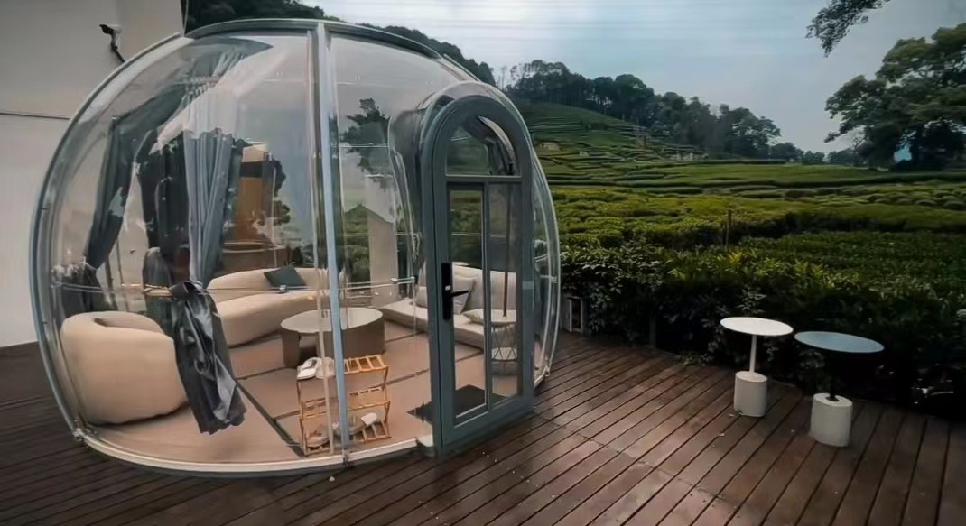 High Quality 2024 Luxury Geodesic Camping Outdoor Bubble PC Event Transparent stargazing domes Tent Glamping Pod