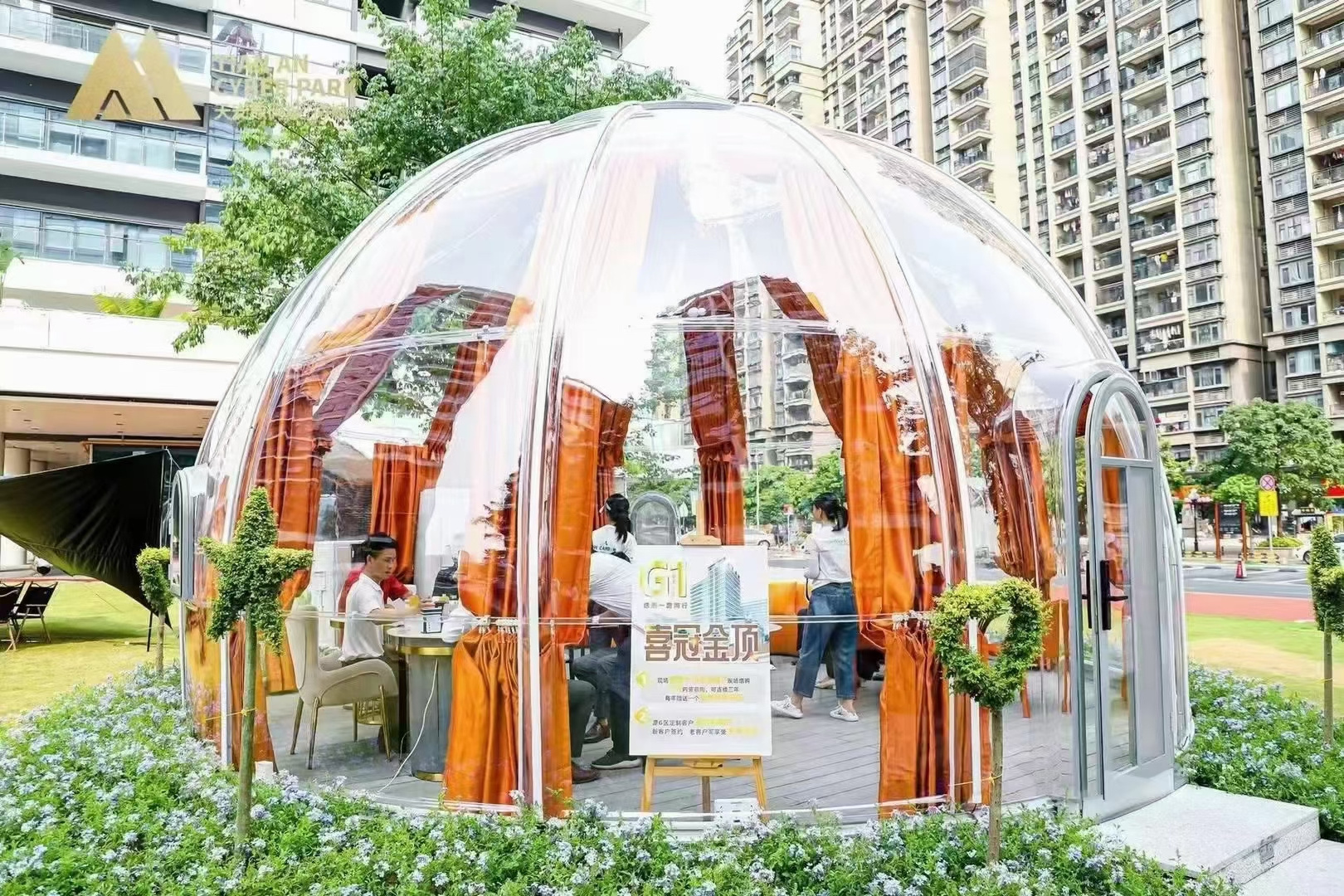 High Quality 2024 Luxury Geodesic Camping Outdoor Bubble PC Event Transparent stargazing domes Tent Glamping Pod