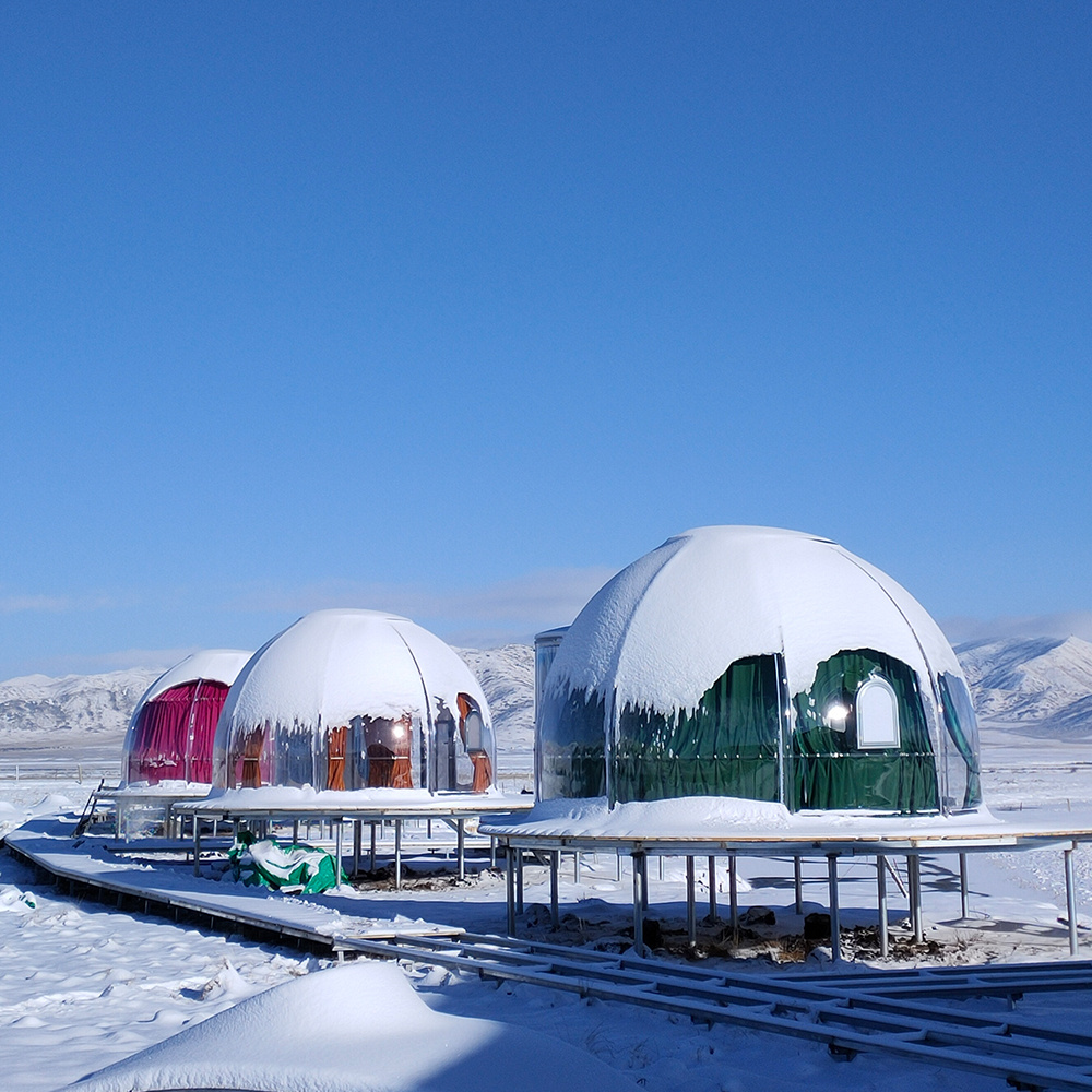 Luxury modular prefab house dome transparent tent