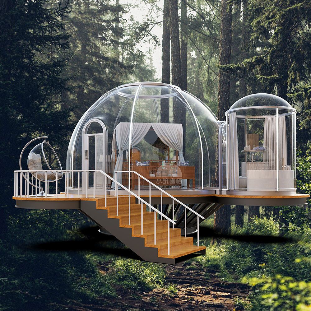 Luxury modular prefab house dome transparent tent