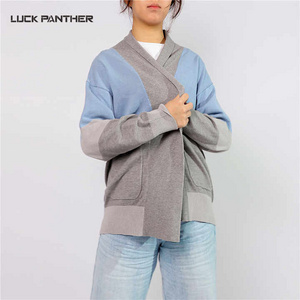 Luckpanther OEM Custom Women Cardigan Sweaters Long Sleeve Sweater Coat Outwear Tops Casual Loose Sweater With Pockets