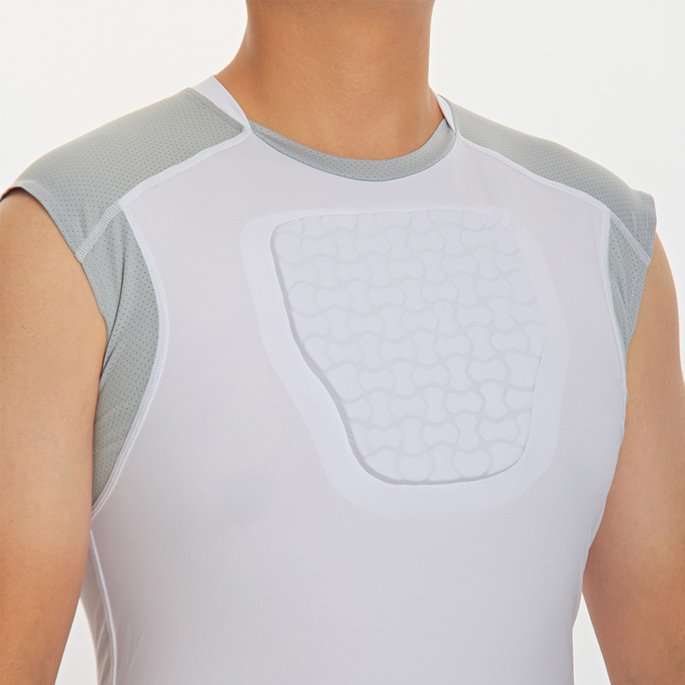 Custom  Quick Dry Breathable Rughy Ice Hockey Compression Vest Shirts EVA Protective Safe Guard Shoulder Rib Chest Protector Top