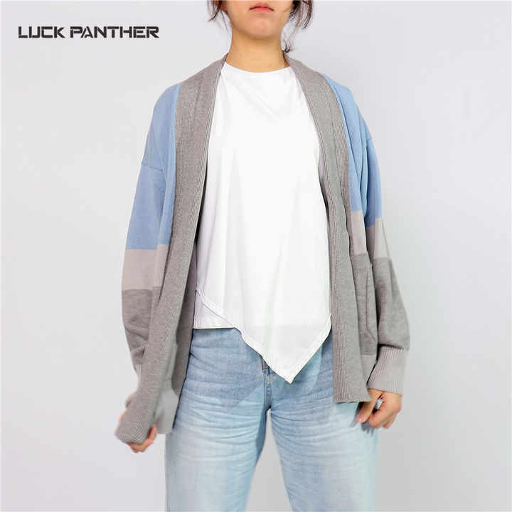 Luckpanther OEM Custom Women Cardigan Sweaters Long Sleeve Sweater Coat Outwear Tops Casual Loose Sweater With Pockets