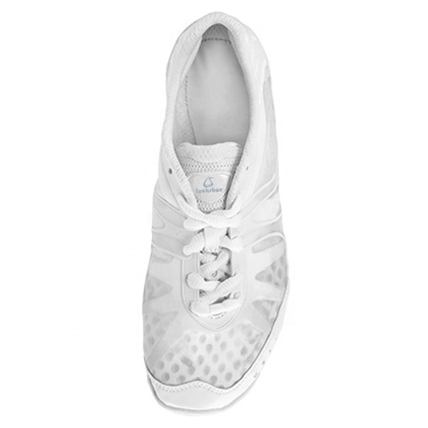 Pure white soft cheap cheerleading shoes lightweight youth cheer sneakers