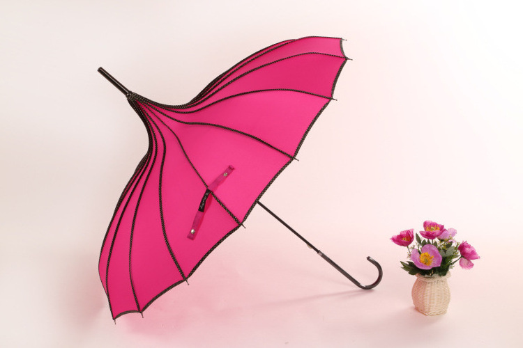 N106 In Stock Wholesale16kcovered Pagoda Umbrella16long-Handled Lace Pagoda Umbrella With Various Colors Princess Umbrella