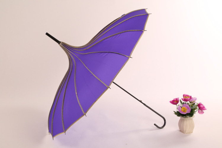 N106 In Stock Wholesale16kcovered Pagoda Umbrella16long-Handled Lace Pagoda Umbrella With Various Colors Princess Umbrella