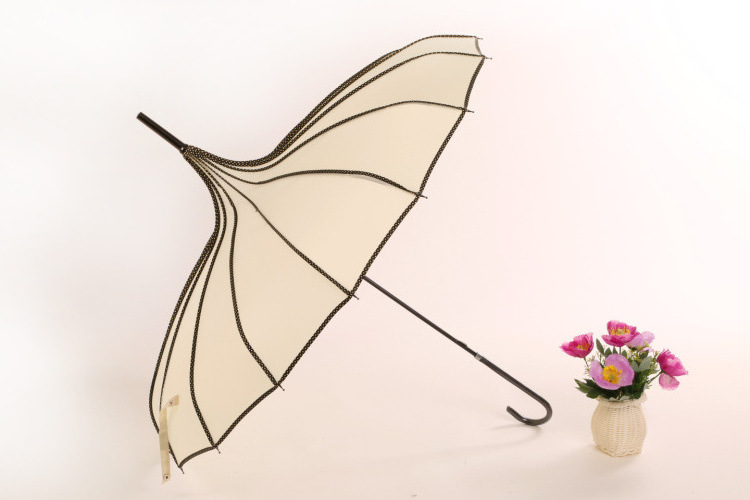 N106 In Stock Wholesale16kcovered Pagoda Umbrella16long-Handled Lace Pagoda Umbrella With Various Colors Princess Umbrella