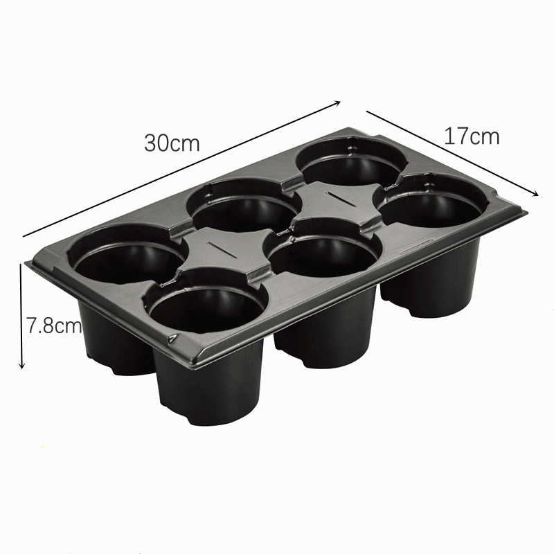 Wholesale New Design 6 Cells Gardening Seedling Tray Seed Trays Seedling Starter Grow Plastic Seedling Nursery Tray