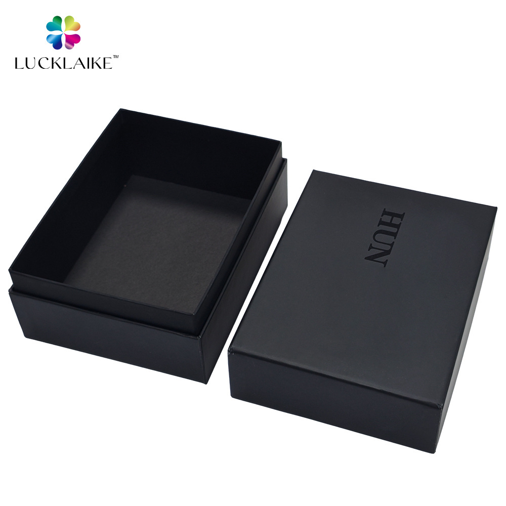 custom luxury top and bottom cosmetic perfume black matte 2-piece candle cardboard lid and base rigid gift box packaging