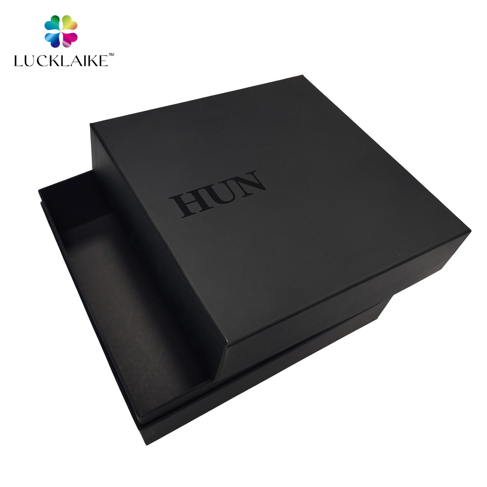 custom luxury top and bottom cosmetic perfume black matte 2-piece candle cardboard lid and base rigid gift box packaging