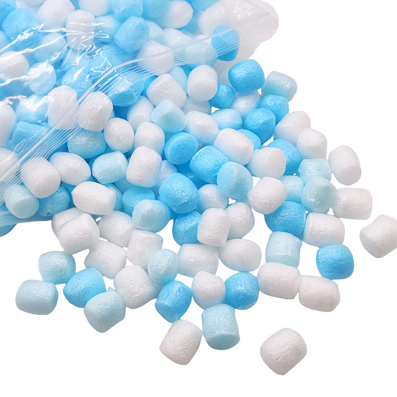 Hot Selling Eco-friendly Corn Starch Shipping Foam Packing Peanuts Dissolvable Shockproof Packing Material Blue Packing Peanuts