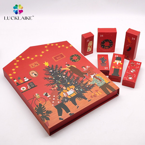 2025 Wholesale Custom Personalized Magnetic Candle Makeup 24 Days Empty Kids Christmas Advent Calendars Gift Packaging Box