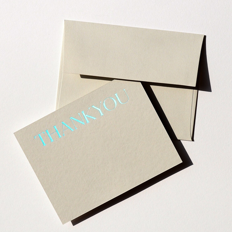 Custom  Logo Small Green Business Luxury Recycled Paper Visite Scratch Postcards Business Holographic Printing Thank You Cards