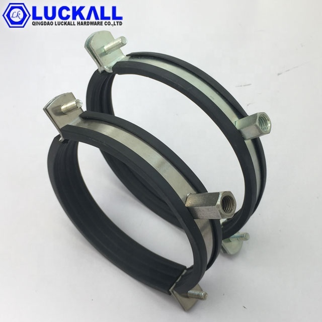 High Quality Stainless Steel 304 Hanging Clamp For Pipe Fitting With Rubber Line Split Pipe Clamp 3