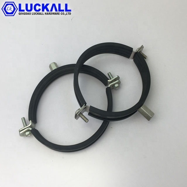 High Quality Stainless Steel 304 Hanging Clamp For Pipe Fitting With Rubber Line Split Pipe Clamp 3