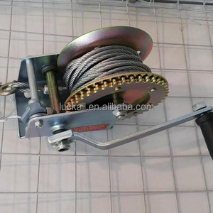 BOAT WINCH Hand puller hand winch manually winches operated small crane WITH WIRE ROPE double gears