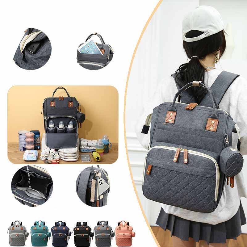 Popular cheap Colorful Portable Nappy Backpack Maternity Mummy Baby Vegan Diaper Backpack Bag