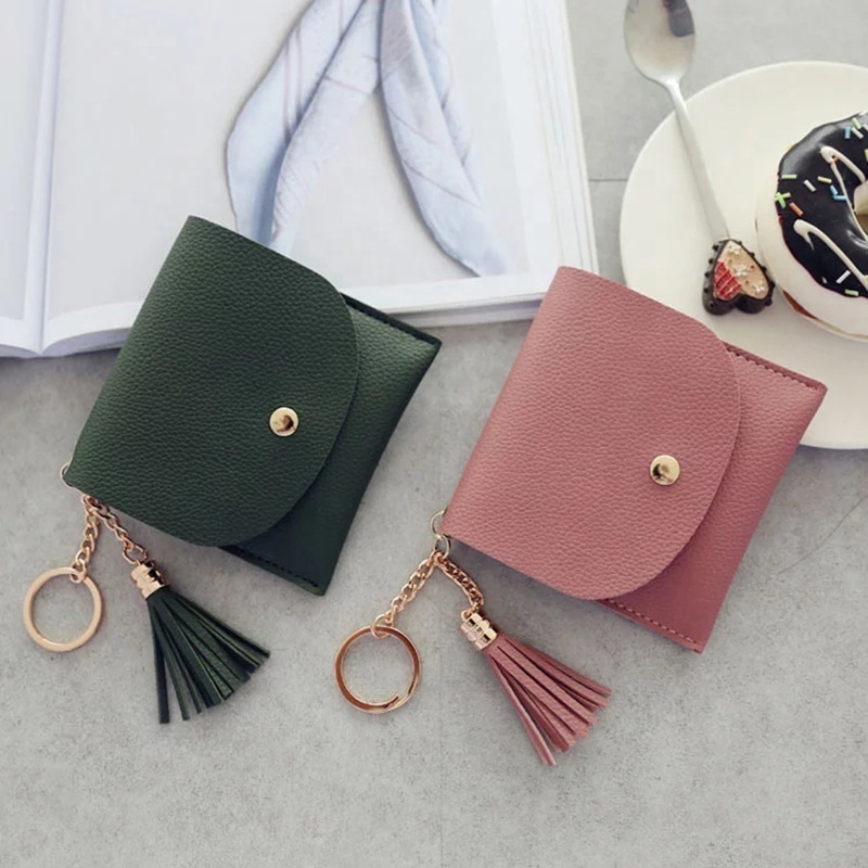 Promotional Gifts PU Leather Small Keychain Card Holder Ladies Wallets Coin Purse Mini Ladies Wallets And Purses