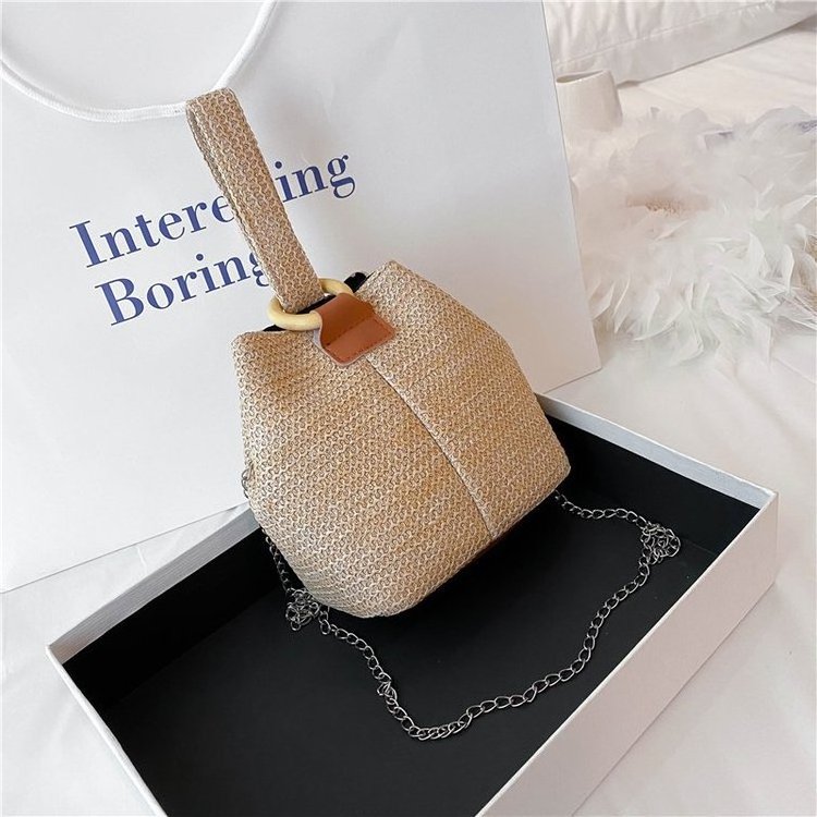 2022 Summer Fashion Straw Woven Handbags Weaving Beach Lady Crossbody Shoulder Bag Straw Bags