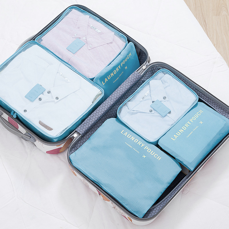 2022 New Wholesale 6pcs Set Travel Clothes Storage Bag Clothes Organizer