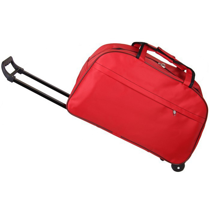 Promotional Cheap Polyester Colorful Travel Tote Duffel Bag With Trolley Wheels