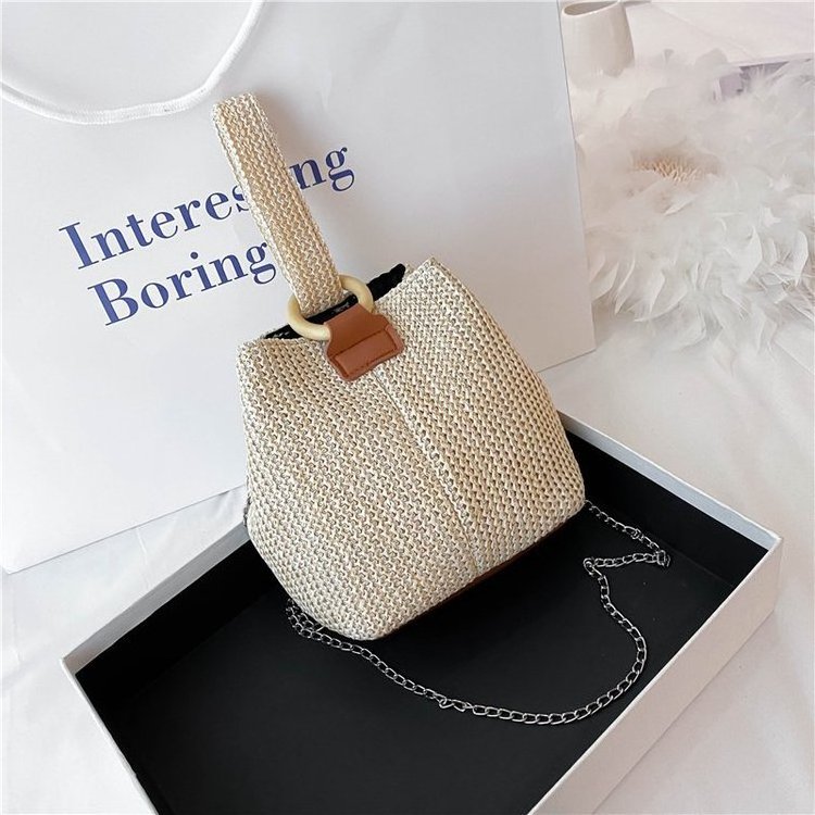 2022 Summer Fashion Straw Woven Handbags Weaving Beach Lady Crossbody Shoulder Bag Straw Bags