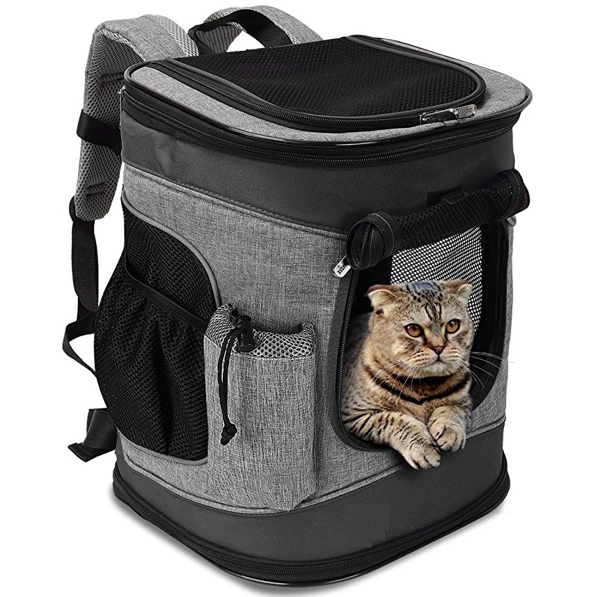 Hot Sale Large Capacity Outdoor Pet Walking Backpack Pet Carrier Shoulder Bag Cat Carrying Backpack