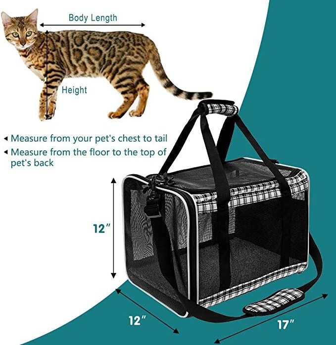 Wholesale OEM/ODM Soft-Sided Medium Cats Under 25 lbs Airline Approved Pet Travel Bag Carrier