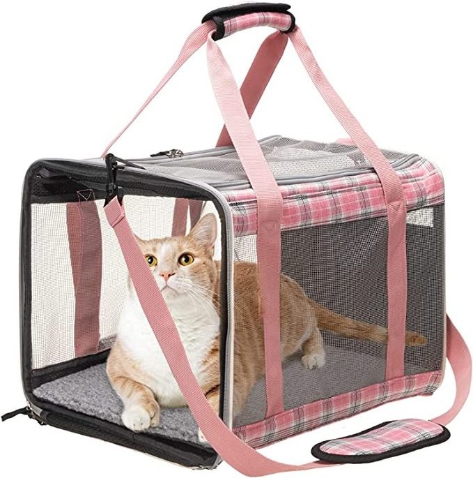 Wholesale OEM/ODM Soft-Sided Medium Cats Under 25 lbs Airline Approved Pet Travel Bag Carrier