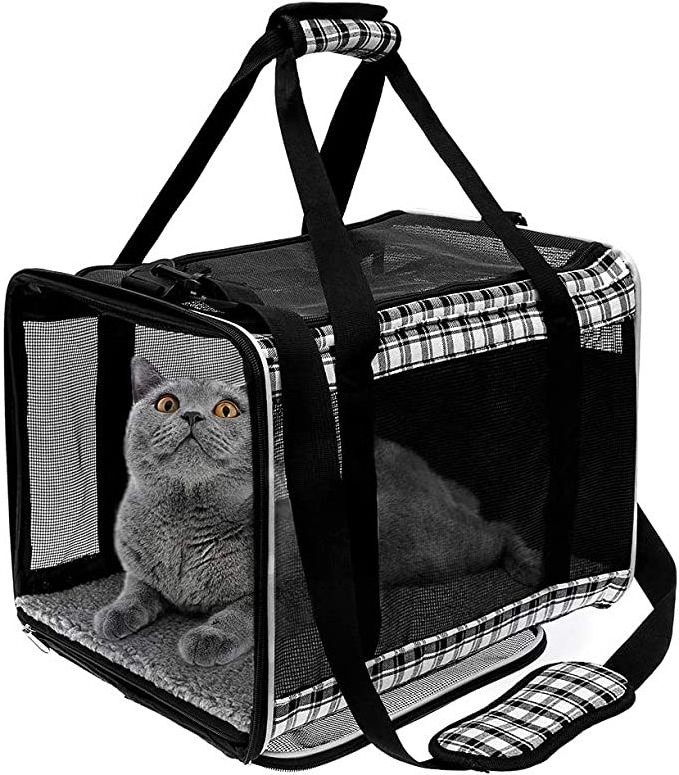 Wholesale OEM/ODM Soft-Sided Medium Cats Under 25 lbs Airline Approved Pet Travel Bag Carrier