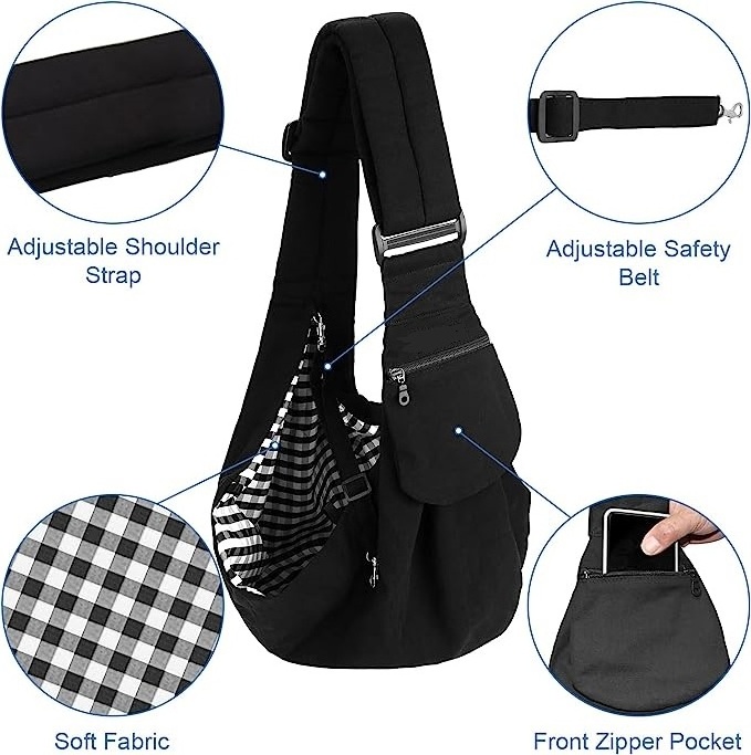 Hot Large Capacity Waterproof Dog Poop Bag Pet Sling Carrier Sling Carrier for Dogs Cats for Outdoor