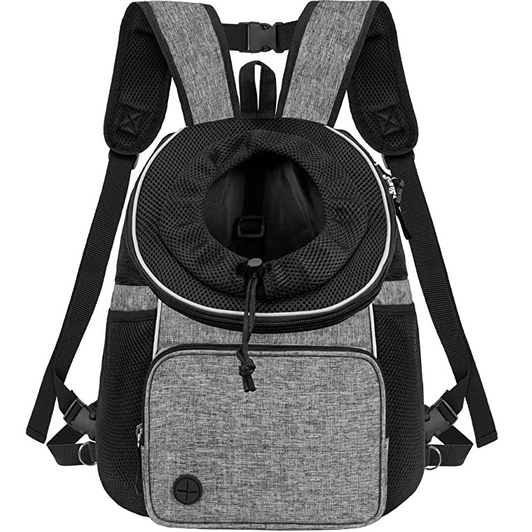 New Safety Ventilated Adjustable Dog Front Carrier Backpack Dog Carrier for Hiking Camping Travel