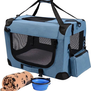 Hot Portable Soft Sided Large Pet Carrier Outdoor Cat Carrier for 2 Cats for Traveling